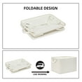 thumbnail image 2 of Bidtakay Large Fabric Baskets with Handles 3-Pack Collapsible Storage Basket for Shelves 15 X 11 X 9.5 inches Canvas Bins for Closet Organization (Ivory), 2 of 9