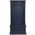 thumbnail image 3 of Crosley Furniture Shoreline Coastal Wooden Hall Tree in Navy, 3 of 12