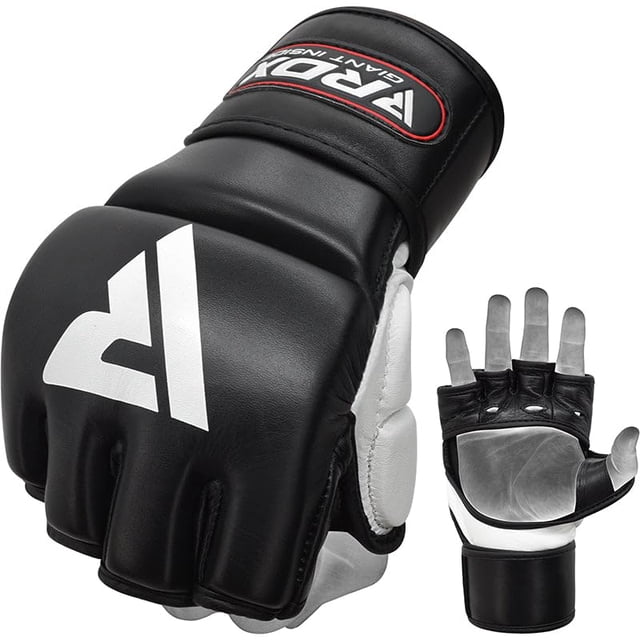 Guantes de entrenamiento de artes marciales mixtas RDX T1 Leather Association