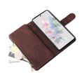 thumbnail image 4 of Dteck Compatible with Google Pixel 7 Wallet Case,Premium PU Leather Zipper Flip Folio Wallet with Wrist Strap Magnetic Closure Built-in Kickstand Protective Cover,Coffee, 4 of 7