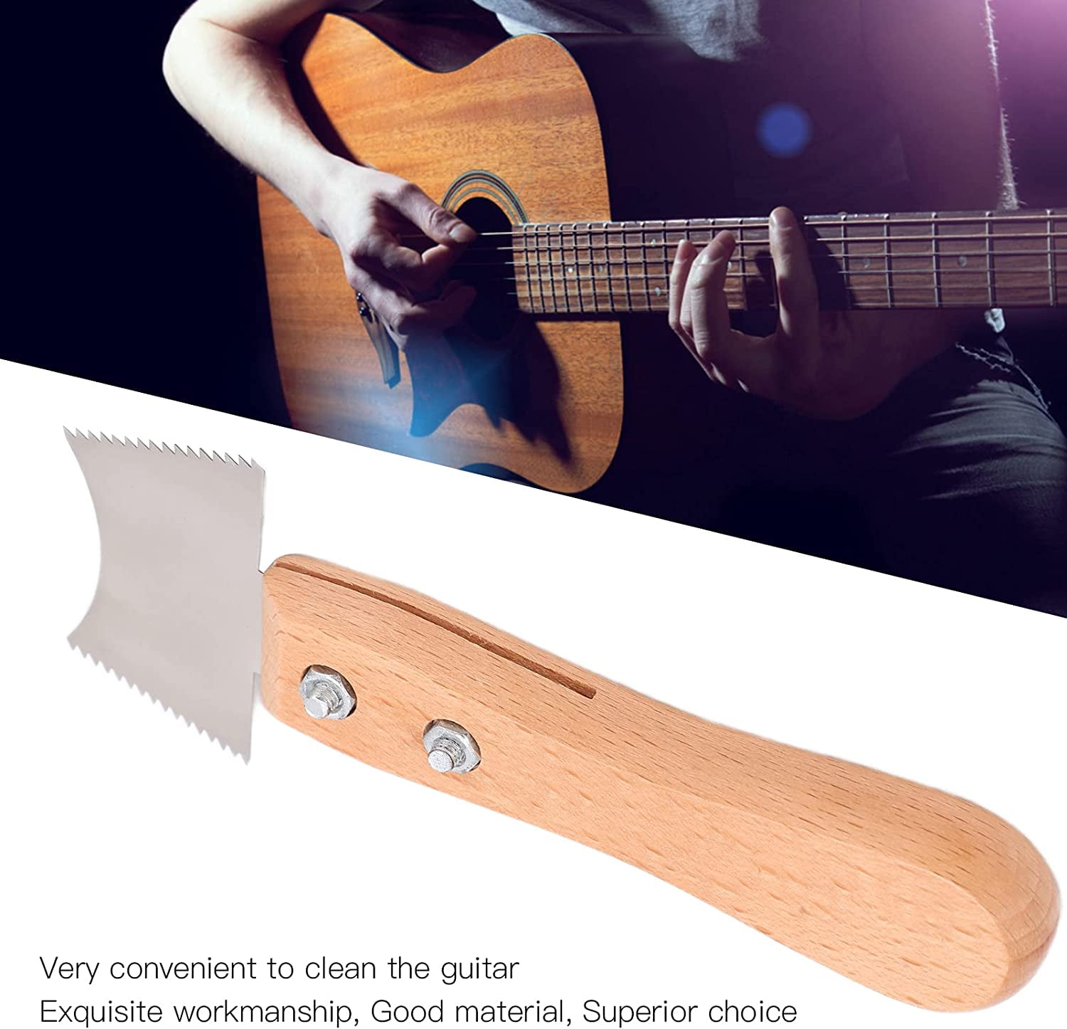 ABCISI Wooden Guitars Frets Knife, Lightweight Convenient Guitar Slot Saw Blade for Music Instrument for Cleaning, Luthier Tools (M02835)