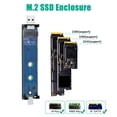 thumbnail image 4 of Methold Carcasa SSD 2 en 1 para disco duro, adaptador de carcasa externa, repuesto electrónico para teléfono móvil para Windows 7/8/10/11 Estaciones de acoplamiento para portátiles gris negro, 4 of 6