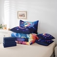 thumbnail image 6 of Homewish Dreamy Seahorse Animal Twin Bedding Sets 7-Piece for Kid, Navy Seashell Starfish Bedding Comforter Set, Flower Floral Reversible Sheet Sets, Super Cozy Room Decor, 6 of 8