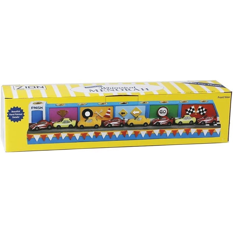 Racing Cars Menorah Racetrack Candle Holder for Kids photo 5