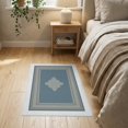 thumbnail image 3 of ODIKA 2'x3' Washable Accent Rug Pet Friendly, Bedside Mat Bordered Geometric Neutral Farmhouse Striping Couch Solid That Refined for Bedroom, Nursery, RV, 3 of 7