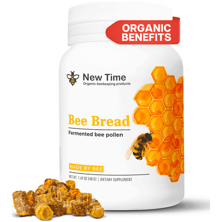 New Time Bee Bread 40g – Organic Fermented Bee Pollen with Vitamins, Minerals & Antioxidants Superfood