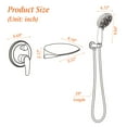 thumbnail image 4 of 7-Function Handheld Shower Faucet Bathroom Shower Set Brushed Nickel, 4 of 11