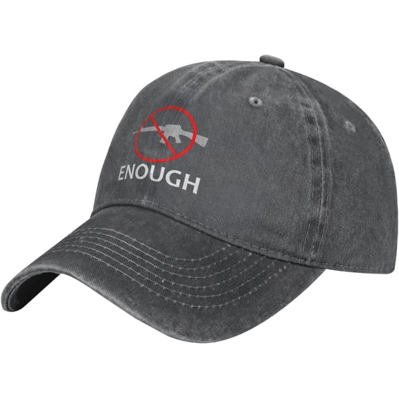 Hat Gun Control Anti Gun Enough Cowboy hat Men Vintage Baseball Cap Women Trucker Hat Golf Dad Cap Ponytail Hat Black