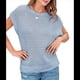 thumbnail image 3 of Top de Crochet con Cuello Redondo y Corta para Mujer, Azul , Talla S, 3 of 8