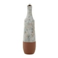 thumbnail image 3 of DecMode 23" Handmade White Ceramic Vase with Terracotta Accents, 3 of 11