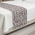 thumbnail image 2 of Mushroom Bed Runner, Pattern with Amanita Fungus on Neutral Background Print, Decorative Accent Bedding Scarf for Hotels Homes and Guestrooms, Queen, Pale Taupe Vermilion, by Ambesonne, 2 of 2