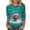 y699_Blue, variant on Plus Size Shirts for Women Christmas 3/4 Sleeve Loose Fitting Tops Santa Claus Printed Funny Festival Shirts, S-5XL