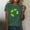 Green, variant on St. Patrick's Day Shirts Women Crew Neck Shamrock Clover T-Shirts Irish Festival Graphic Tee Tops