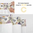 thumbnail image 2 of No Hook Shower Curtain with Snap in Liner, Country Colorful Wild Flower Waterproof Bath Curtain Double Layers with See Through Top Window, Daisy Lavender Leaves Hotel Shower Curtains 36x72in, 2 of 9