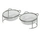thumbnail image 1 of Cuencos de vidrio elevados para gatos o perros pequeños con soporte de metal elevado y antideslizantes para platos de agua y comida para mascotas, 1 of 5