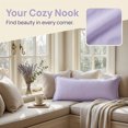 thumbnail image 5 of Unique Bargains 1 Pack Soft Cooling Cotton Pillowcase for Comfortable Sleep Light purple, 5 of 5