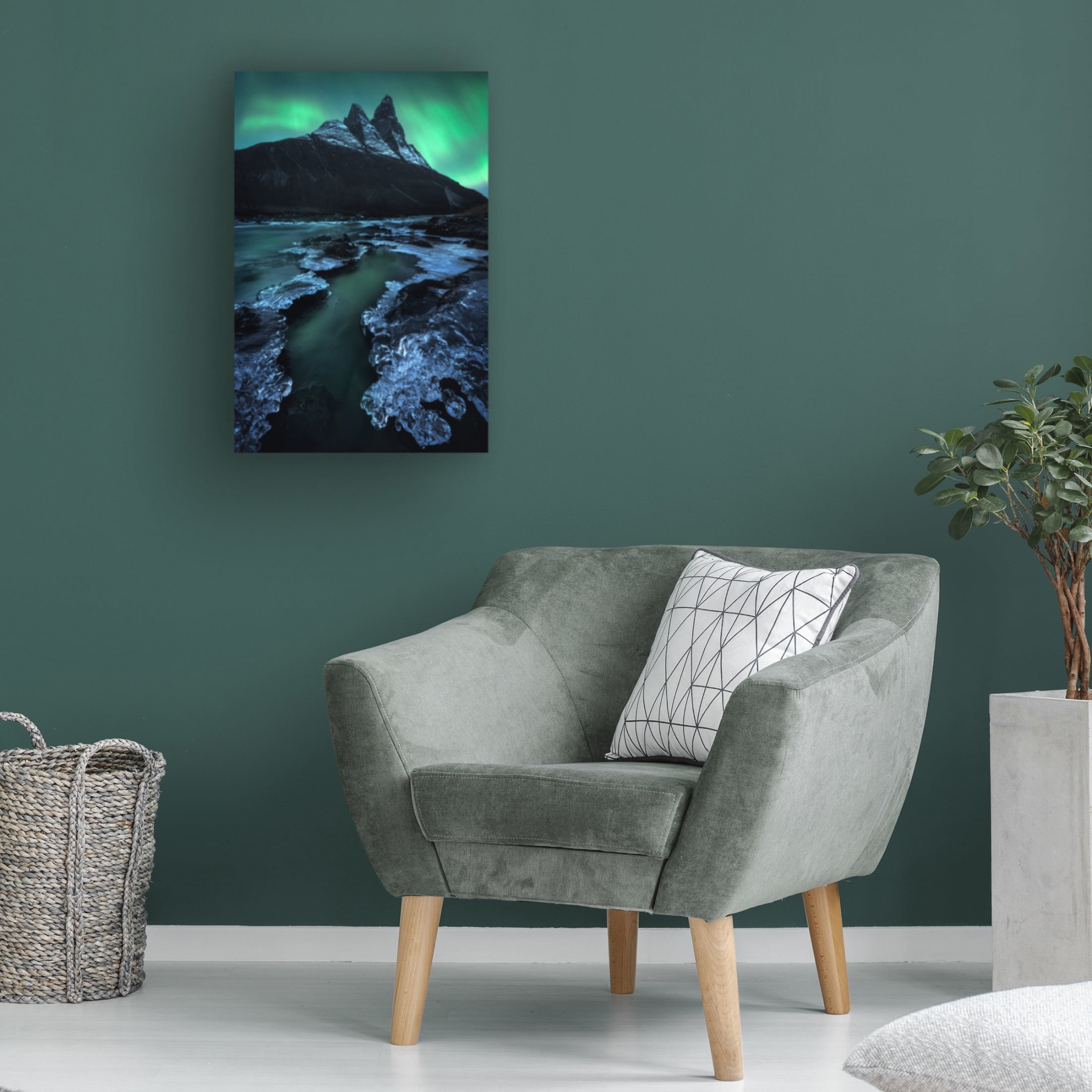 Canvas Wall Art - Daniel Gastager 'Arctic Night' Wall Art for Living Room, Bedroom, or Office Décor by Trademark Fine Art - 30 x 47 Inches