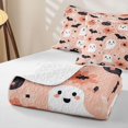 thumbnail image 4 of Erosebridal Cute Ghost Twin Quilt Set, Halloween Bat Twin Coverlet Set for Boys Girls, Peach Black, 2 Pieces 1 Bedspread and 1 Pillowcase, 4 of 7