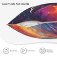 thumbnail image 3 of KLL Astronaut Dolphin Decorative Throw Pillow Covers Velvet Soft for Couch Sofa Bedroom Living Room Outdoor (No pillow core)- 16"x16", 3 of 5
