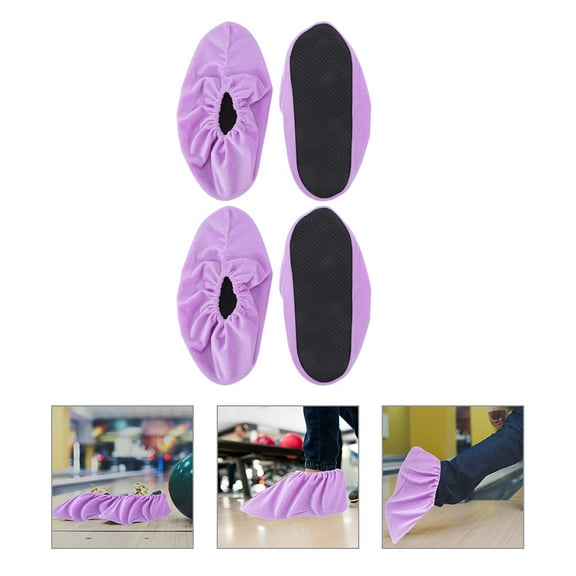 USHOBE 6Pcs Reusable Anti-slip Shoe Covers for Bowling Shoes Men in Home Environment 11.99X3.93X0.12in