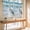 Blue, Ocean Blue, Sand, Cream, variant on Coastal Heron Bathroom Window Curtain, Summer Beach Waves Birds Ocean Blue Light Filtering Coffee Kitchen Curtains, Bedroom Living Room Curtains 2 Panel 84"x45"