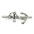 thumbnail image 5 of Sterling Silver Rhodium-plated Polished Anchor Ring, 5 of 6