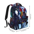 thumbnail image 2 of Goofa The Nightmare Before Christmas Pattern Casual Backpack for School & Travel – Lightweight Ergonomic Backpack with Laptop Compartment, Multiple Pockets-One Size, 2 of 5