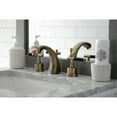 thumbnail image 3 of Kingston Brass KS4983CKL Kaiser Widespread Bathroom Faucet with Brass Pop-Up, Antique Brass, 3 of 8