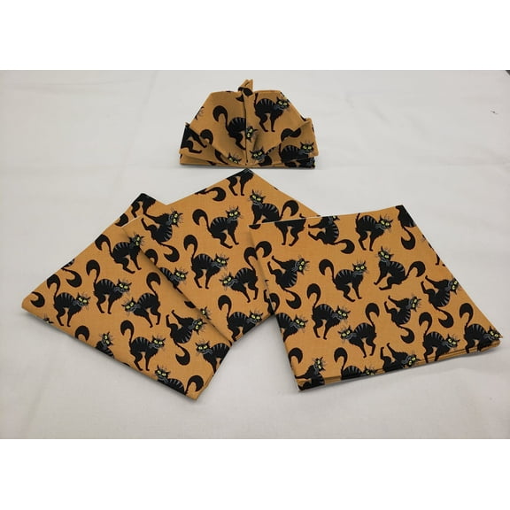 Halloween Cloth Napkins by Penny's Needful Things (Set of 4) (Scaredy Cat)