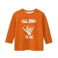 thumbnail image 4 of Abcomgle Halloween Shirts for Girls Size 10-12 Spooky Spooky Skeleton Graphic T Shirts for Girls Crewneck 3/4 Raglan Sleeve T-Shirts for Girls Fall Funny Scary Tee Top Girls,3-4 Years, 4 of 4