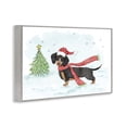 thumbnail image 4 of Stupell Industries Dachshund with Scarf Holiday Painting Gray Framed Art Prints Wall Art, 30 x 20, 4 of 10
