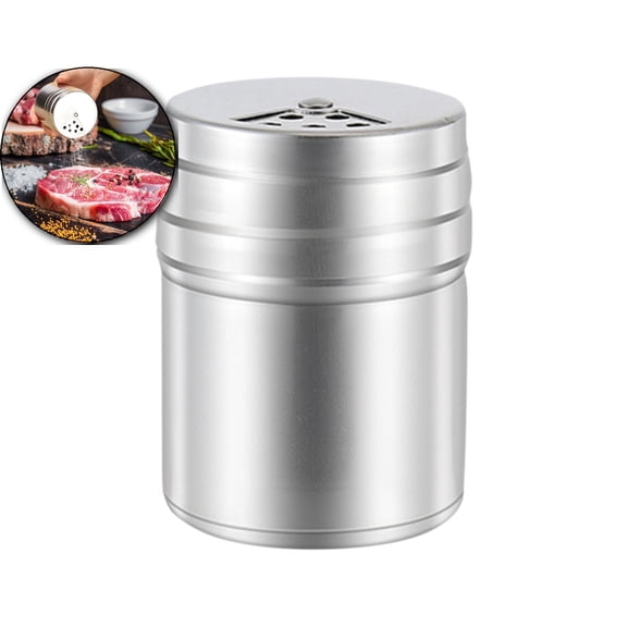 VQPeo Stainless Steel Spice Jars, Large Capacity Seasoning Containers, Portable Barbecue Condiment Bottles for Kitchen & Outdoor Grilling