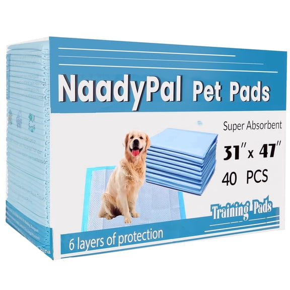 XXXXL Puppy Pee Pads for Dogs 31"x47" 40 Count, Extra Large Dog Pee Pads, Leak-Proof & Super Absorbent Dog Pee Pads, Thicken Disposable Potty Pads Puppy Training Pads for Cats Rabbits