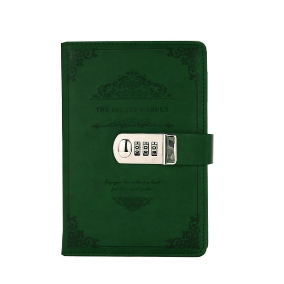 Matsuzay PU Cuero Retro Vintage Notebook Contraseña Libro Planificador Oficina Privacidad Protección Papelería, Vino Rojo cartulina UN