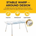 thumbnail image 4 of Seahorse Coastal Table Cloths for 8 Foot Rectangle Tables, Summer Beach Ocean Nautical Coral Patio Waterproof Elastic Fitted Tablecloths, Washable Rectangular Table Cover for Camping, 4 of 8