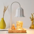 thumbnail image 3 of Lámpara Calentadora de Velas Eléctrica de Madera Sunnimix Quemador de Cera Blanco, 3 of 7