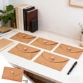 thumbnail image 1 of Rewenti Kraft Paper Envelopes with Daisys Closure Decorative Brown Envelopes for Greeting Cards Invitations and Letters, 1 of 6