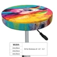 thumbnail image 2 of Watercolor White Horse Round Bar Stool Seat Covers, Elastic Round Chair Cover Stool Seat Slipcover Bar Stool Cushions Round Pad for 12-14 inch, 2 of 5