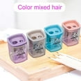 thumbnail image 2 of Compact Pencil Sharpener (Dual Hole Cutter, Handheld Sharpener), Dual-Hole Sharpener Accommodates Jumbo Pencils, Compact Shape Fits Pencil Case Compartments, By Meiiso, 2 of 4