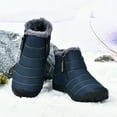 thumbnail image 2 of AUXDIQ Winter Boots Mens Ankle Walking Boots Warm Fur Lined Booties Outdoor Snow Boots, 2 of 5