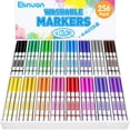 thumbnail image 1 of Rotuladores lavables Ellinjan, 256 unidades, a granel, 16 colores, para niños, 1 of 7