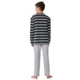 thumbnail image 4 of SCHIESSER Pijama largo para niño - Teens, con pierna abierta, algodón, rayado Negro/Gris 152, 4 of 5