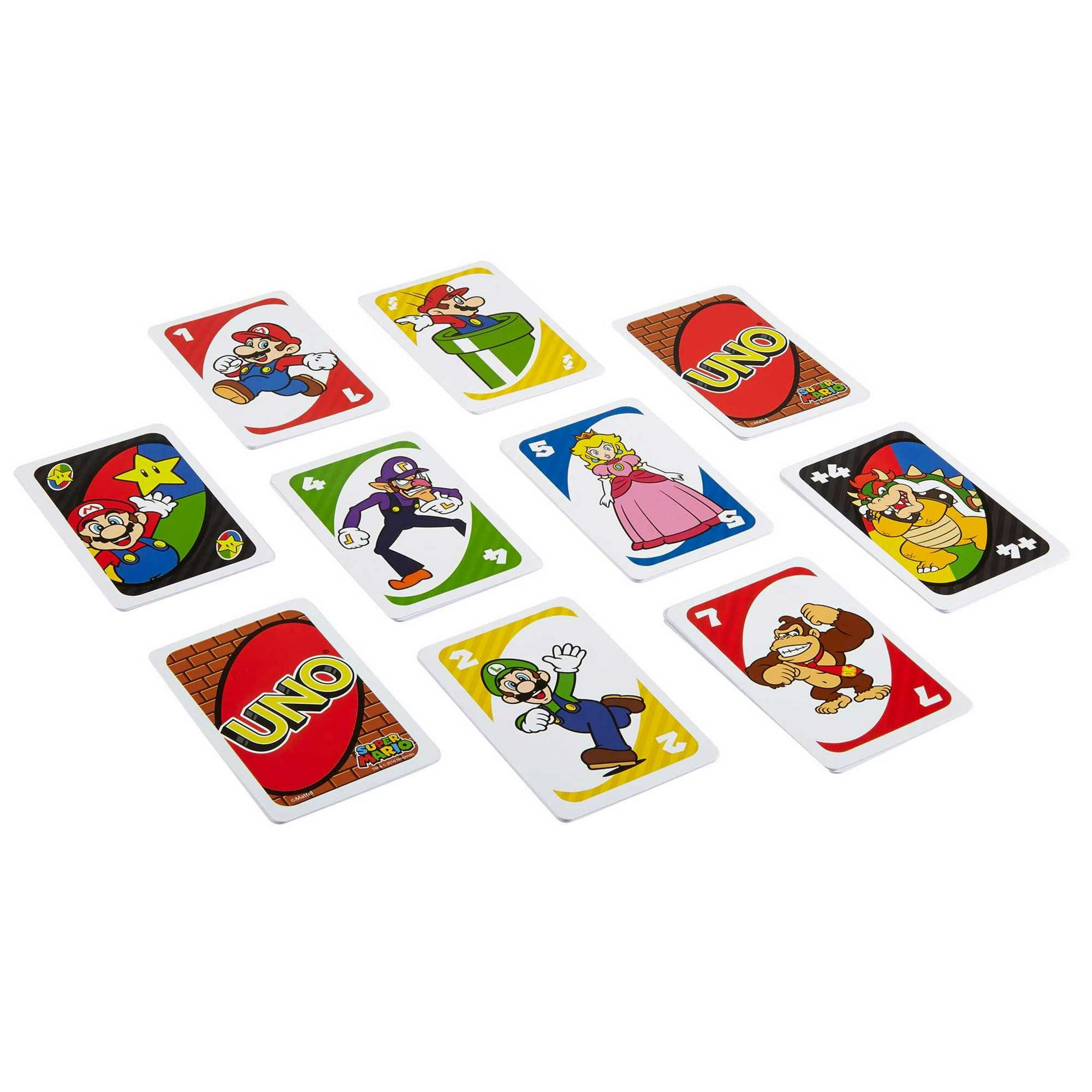 UNO Super Mario Card Game for Kids & Family, 2-10 Players, Ages 7 Years & Older