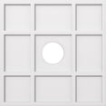 thumbnail image 1 of Ekena Millwork CMP24RK-05000 24 in. OD x 5 in. ID Square Rubik Architectural Grade PVC Contemporary Ceiling Medallion, 1 of 1
