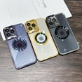 thumbnail image 6 of for iPhone 13 Pro Max Case Plating Magnetic 【Compatible with Magsafe】 Logo View Luxury Elegant Camera Protection Classic Screen Protector Metal Ring Phone Case for Girls Women -Purple, 6 of 6
