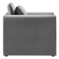 thumbnail image 3 of Armchair Accent Chair, Grey Gray, Velvet, Living Kitchen Cafe Bistro Hospitality Restaurant, Modern Contemporary Boutique HB34901, 3 of 9