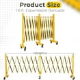 thumbnail image 2 of Huisuilinss Expandable Garden Fence Portable Barricade Gate with Casters,Adjustable Flexible Fence Mobile Barricade Safety Barrier Safety Barricade Movable Fence For Industrial or Residential Use, 2 of 7
