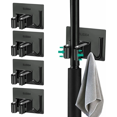 thumbnail image 5 of 4pieza Autoadhesivo  Bloosom Escobas Organizador Soporte Pared Negro, 5 of 5