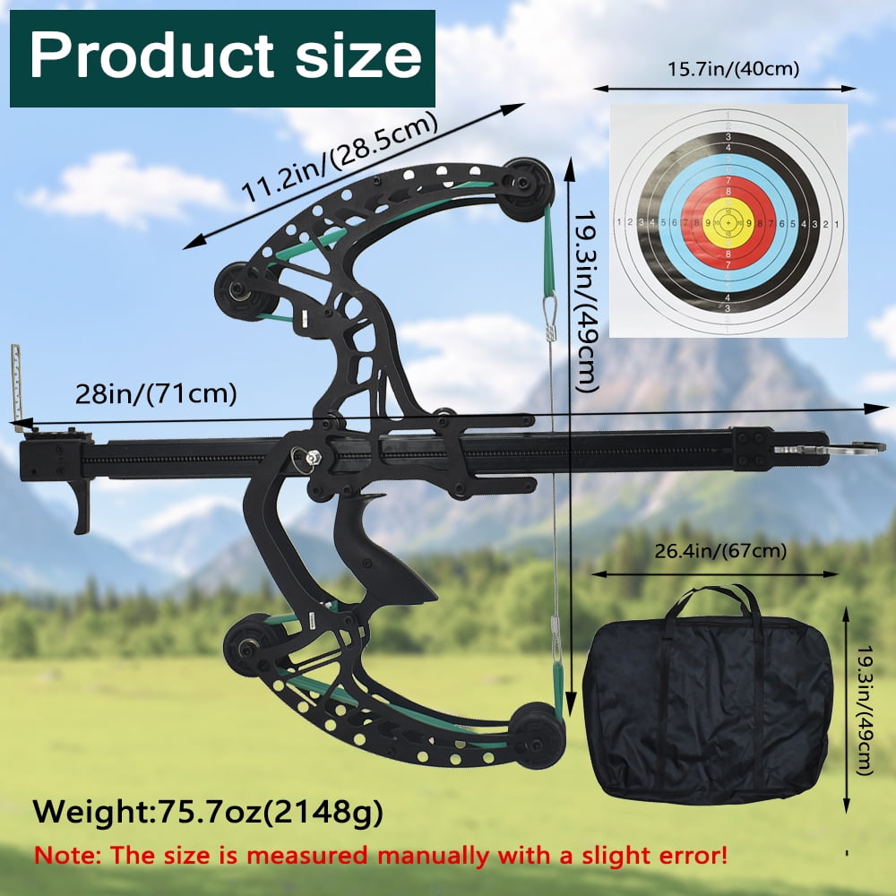 Runzkzy Outdoor Continuous Pulley Bow 8mm Steel Ball Composite Bow for Adult Hunting Steel Ball Bow