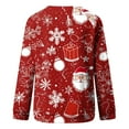 thumbnail image 4 of Yufatyle Women's Cute Christmas Oversized Sweatshirts Allover Print Pullover Tops Long Sleeve Crew Neck Shirts for Women L, 4 of 5